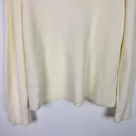 J. McLaughlin Rupert Sweater Chunky Shawl Collar Cream Ivory Size XL EUC - Picture 11 of 11